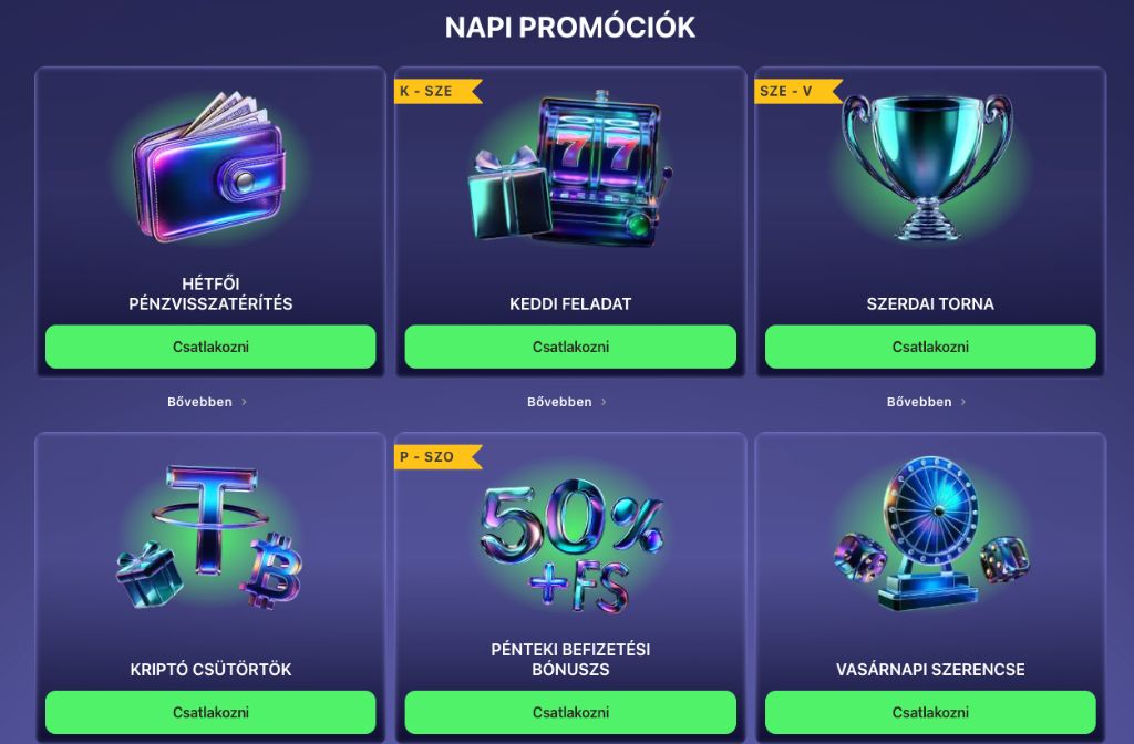 Betmatch Bónuszok - Napi Promóciók