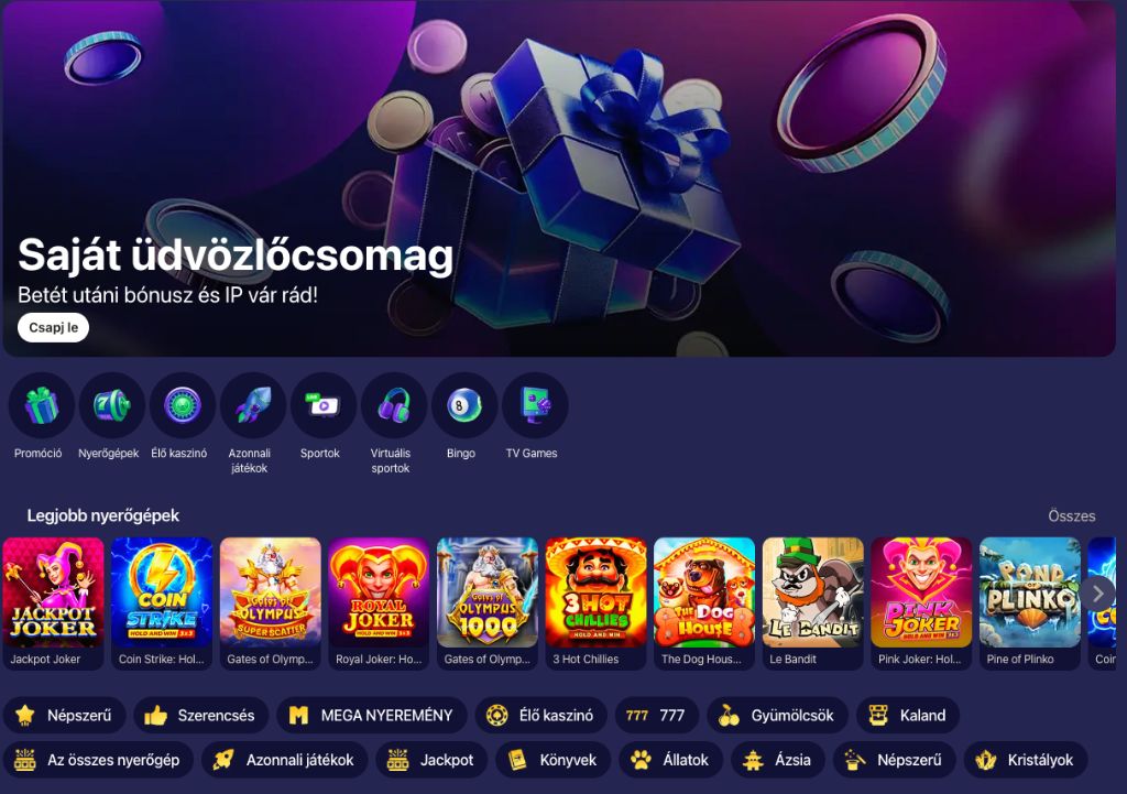 Betmatch Online Kaszinó - Nyerőgépek és Játékok
